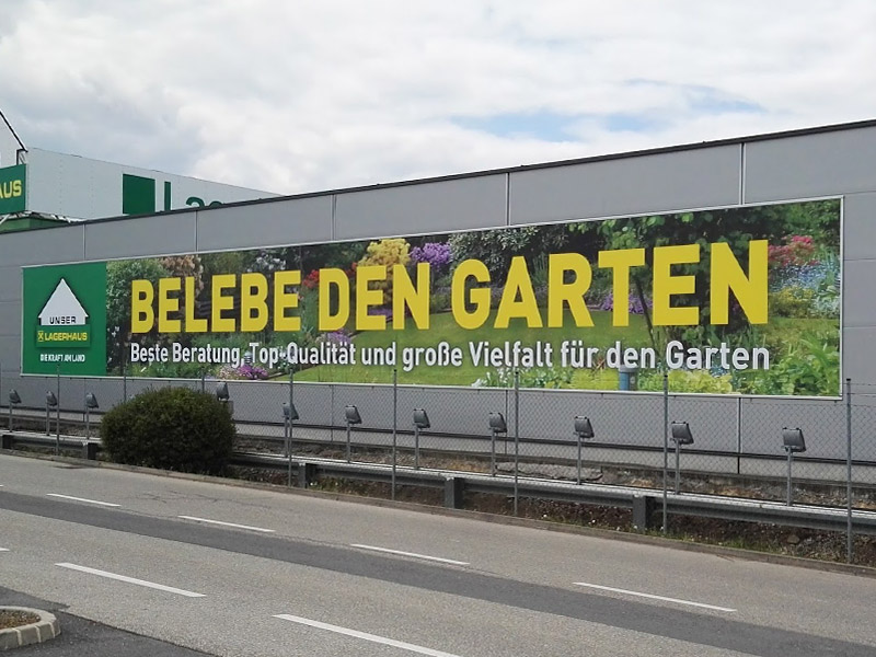 Banner Spannrahmen Lagerhaus