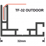 Textilspannrahmen Profil TF32 Outdoor